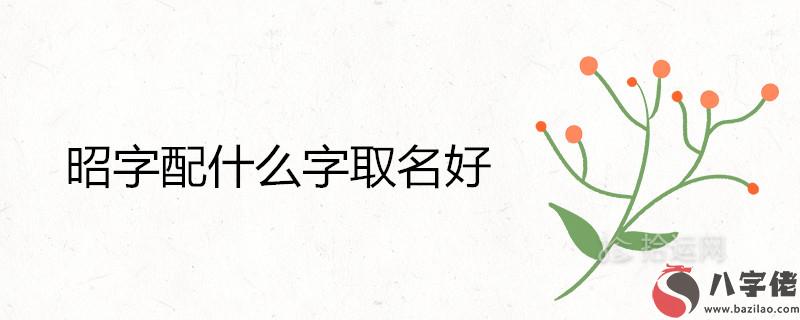 昭字配什麼字取名好