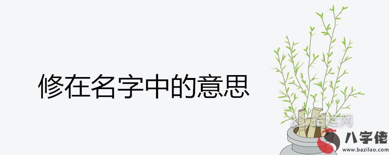 修在名字中的意思好不好 搭配的高分男孩名有哪些