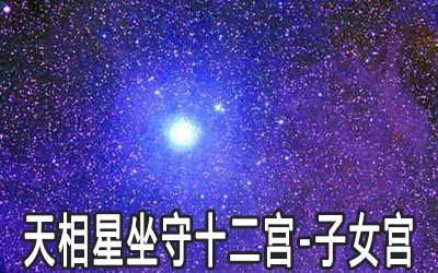 天相星坐守十二宮：子女宮詳解