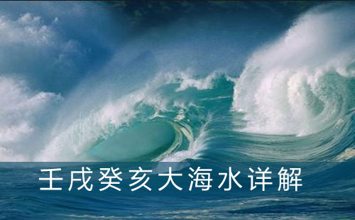 壬戌癸亥大海水是什麼意思（詳解）